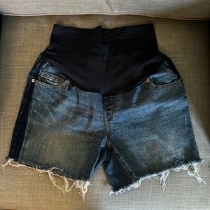 Maternity Cutoff Denim Shorts
